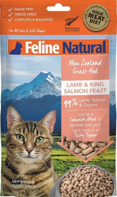 Feline Natural Freeze Dried Lamb and Salmon Feast 3.5oz