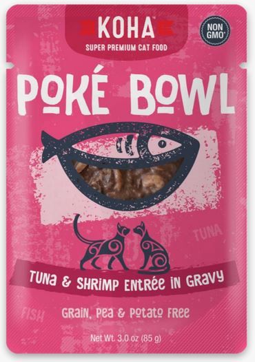 Box of Koha Poke Bowl Tuna and Shrimp Entree Cat 3oz