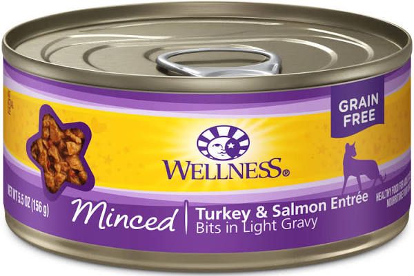 Wellness GF Turkey and Salmon Minced Cat 5.5oz single