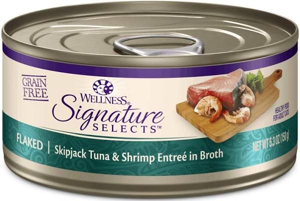Wellness Signature Skipjack Tuna and Shrimp Cat 5.3oz single