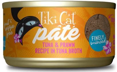 Box of Tiki Cat Tuna and Prawn Pate 2.8oz