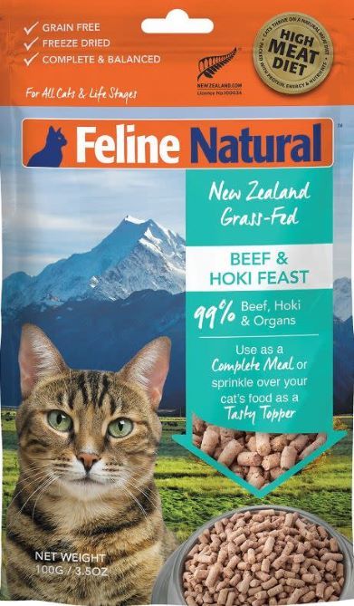 Feline Natural Freeze Dried Beef and Hoki Feast 3.5oz