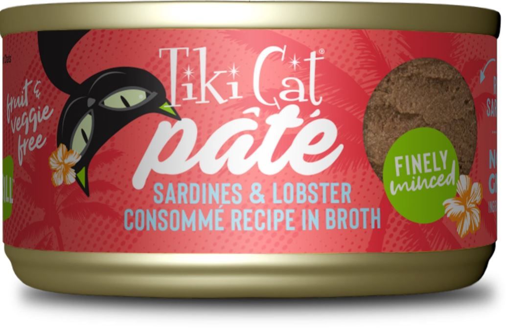 Box of Tiki Cat Sardines and Lobster Consumme Pate 2.8oz
