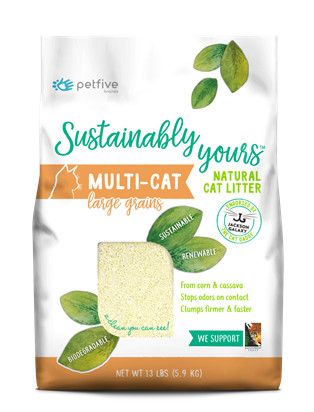 Sustainably Yours Natural Multi Cat Large Grains  Litter 13#