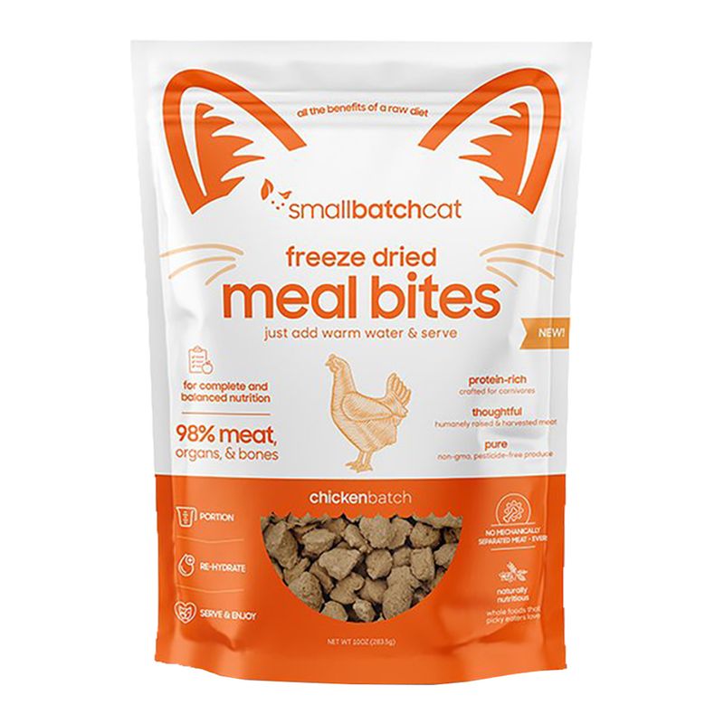 Small Batch Cat Freeze Dried Meal Bites Chicken 10 oz