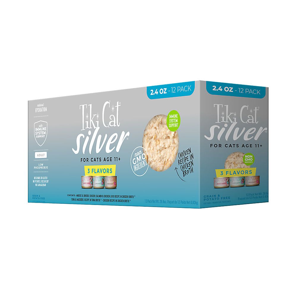 Tiki Cat Silver Senior Variety Pack 2.4oz 12 ct