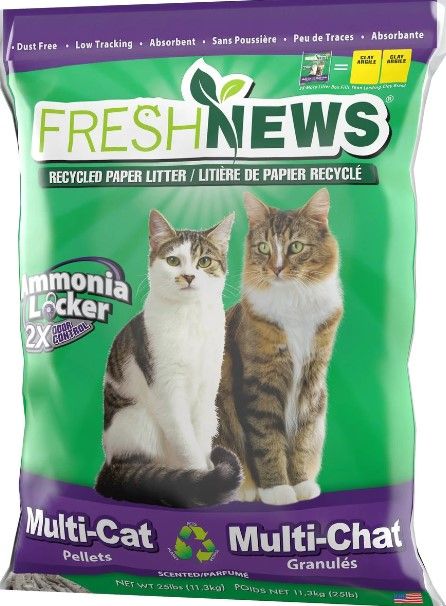 Fresh News MultiCat Scented Paper Litter 25#
