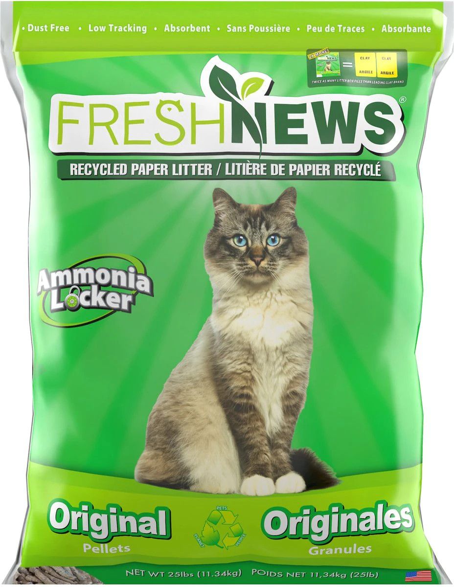 Fresh News Unscented Non-Clumping Paper Litter 25#