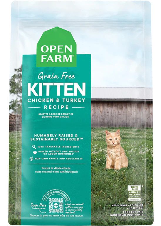Open Farm Grain Free Chicken and Turkey Kitten 4#