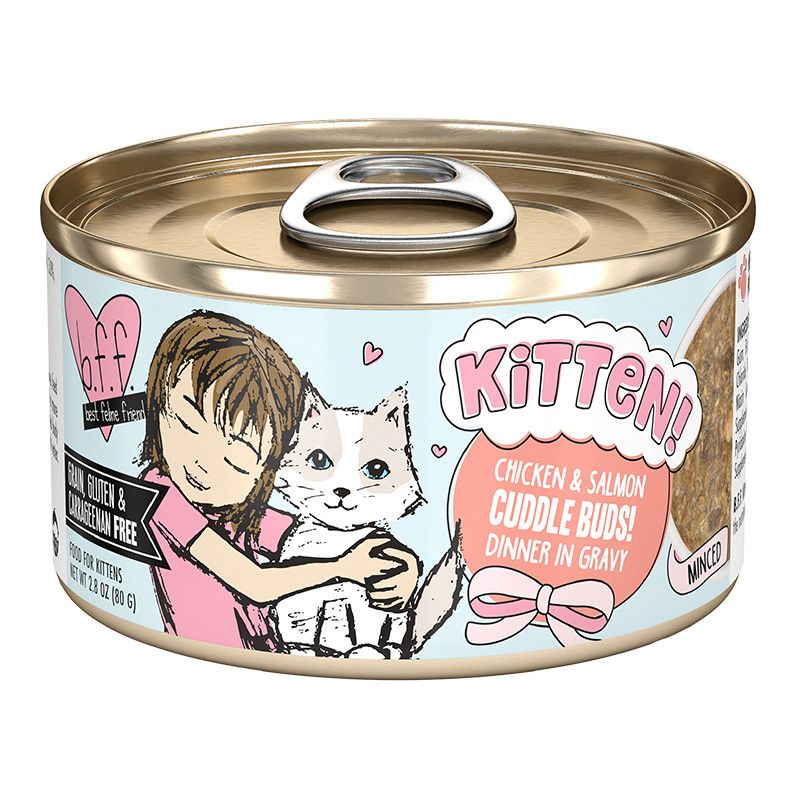 Box of Weruva BFF Kitten Cuddle Buds Chicken Salmon 2.8oz