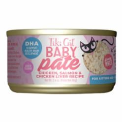 Tiki Cat Baby Pate Chicken Salmon Liver 2.4oz single