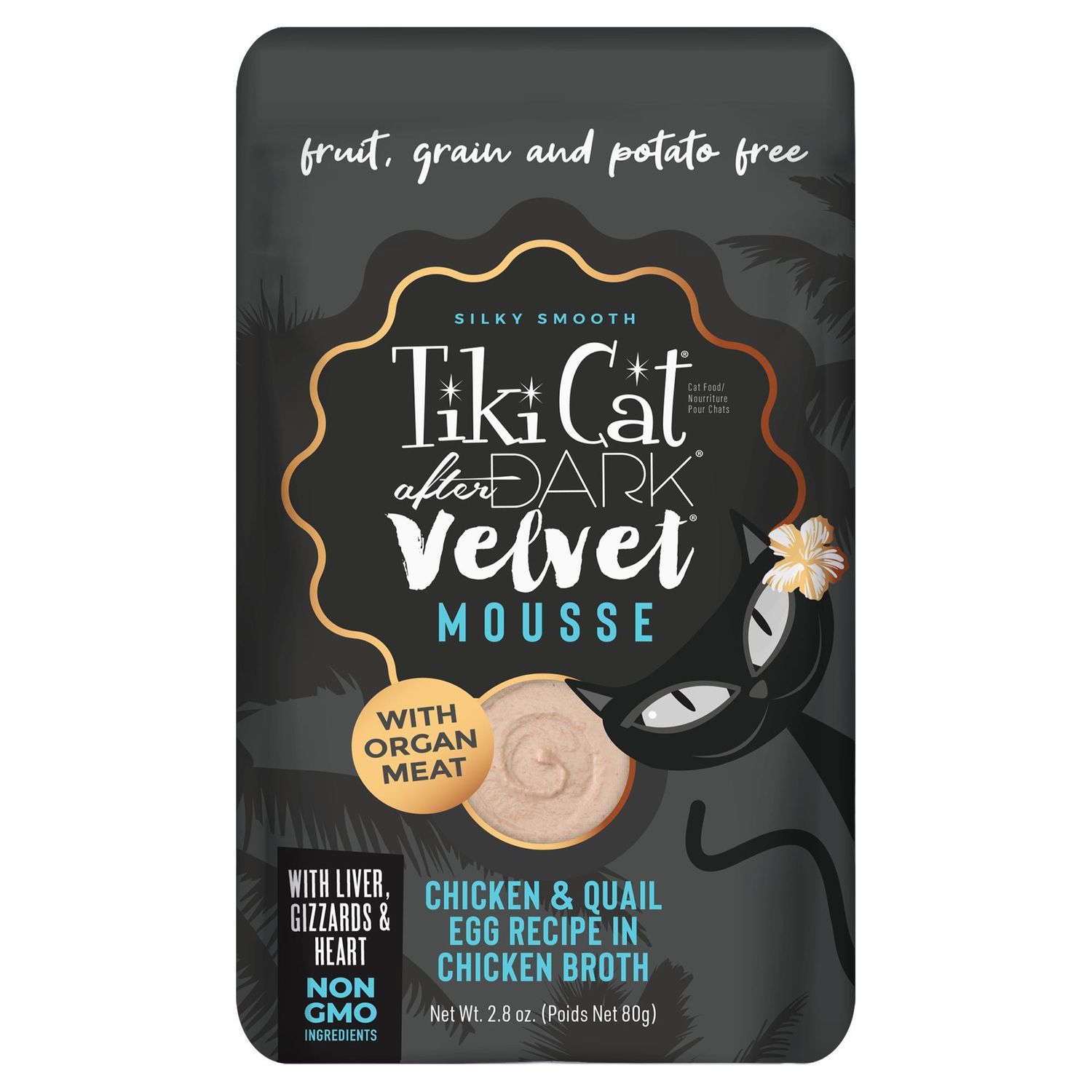 Box of Tiki Cat After Dark Mousse Velvet Chicken and Quail 2.8oz