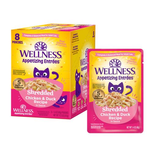 Box of Wellness Appetizing Entrees Shredded Chicken and Duck 1.4oz 24ct