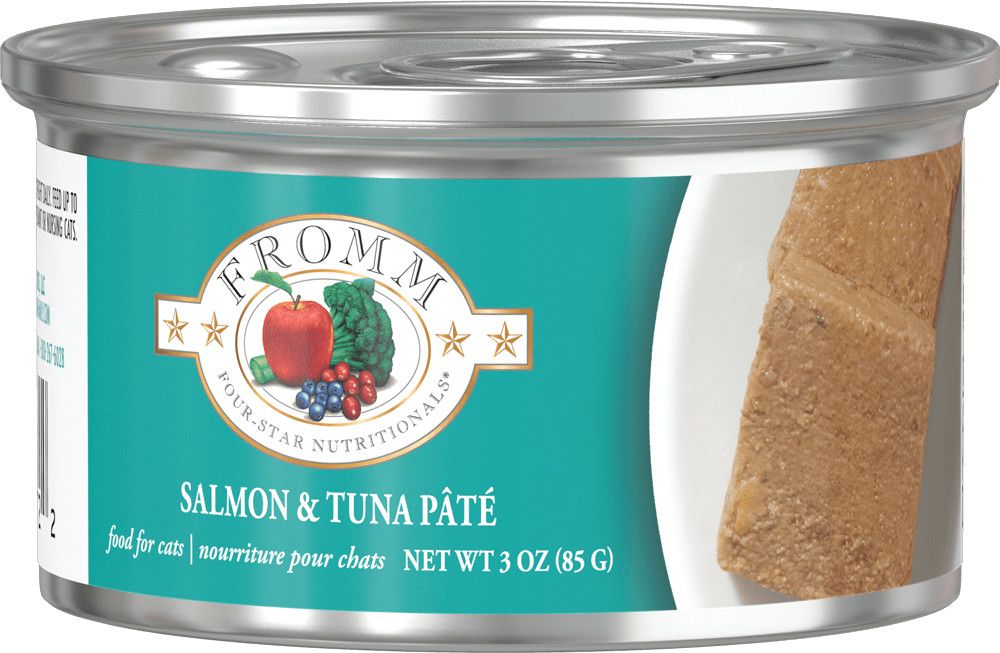 Box of Fromm Four Star GF Salmon and Tuna Pate 3oz