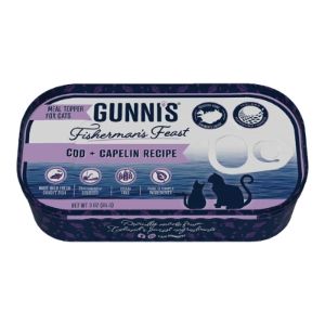 Box of Gunnis Fishermans Feast Topper Cod and Capelin 3oz