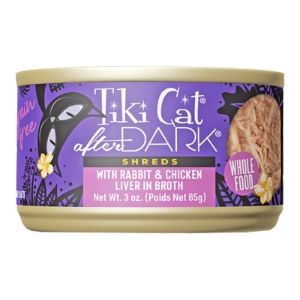Box of Tiki Cat After Dark Shreds Rabbit Chicken Liver 3oz