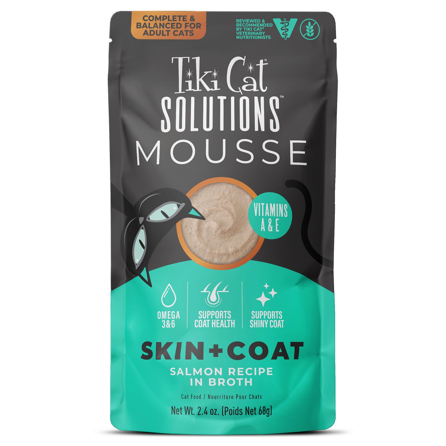 Tiki Cat Solutions Mousse Skin and Coat Salmon 2.4oz single