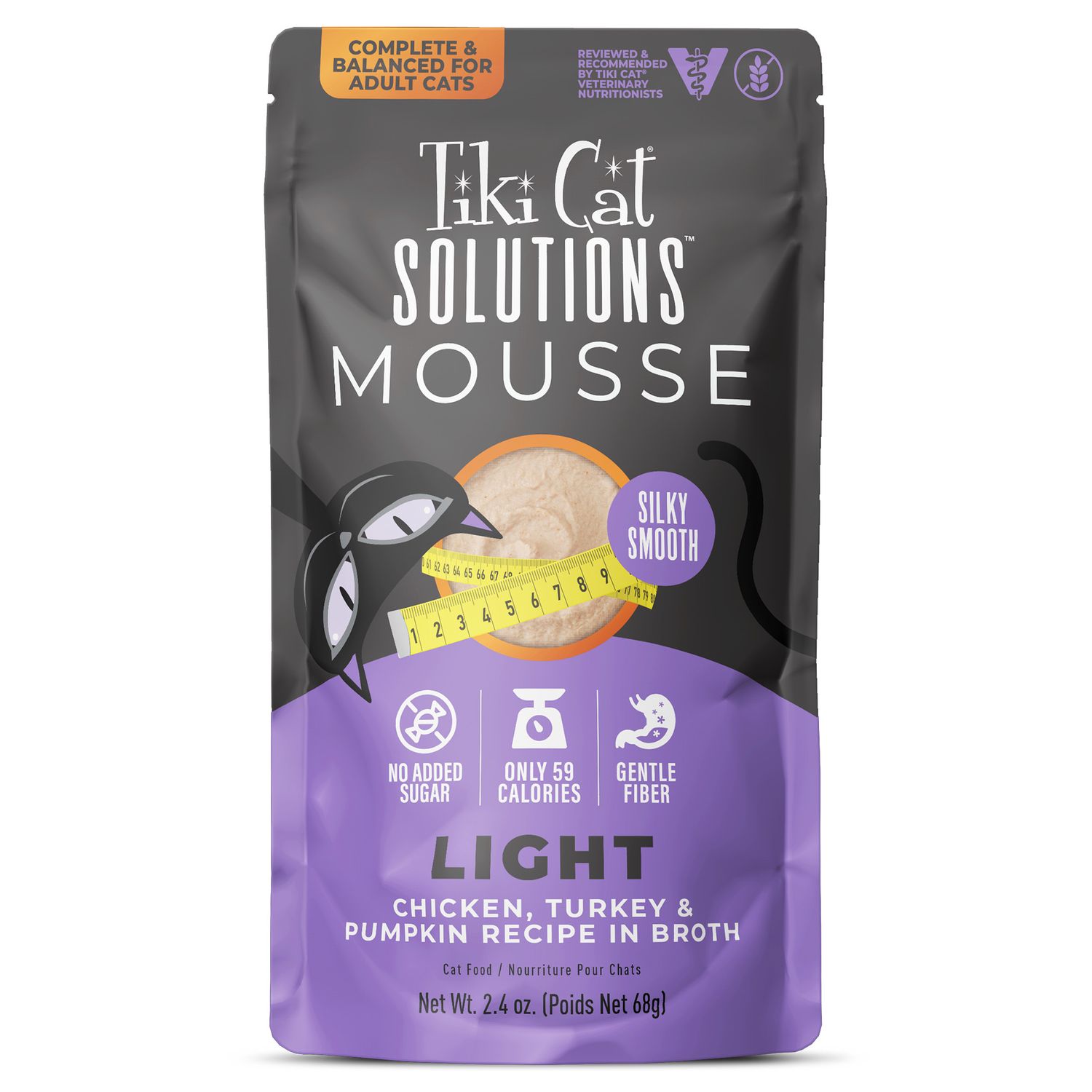 Box of Tiki Cat Solutions Mousse Light Chicken Turkey 2.4oz