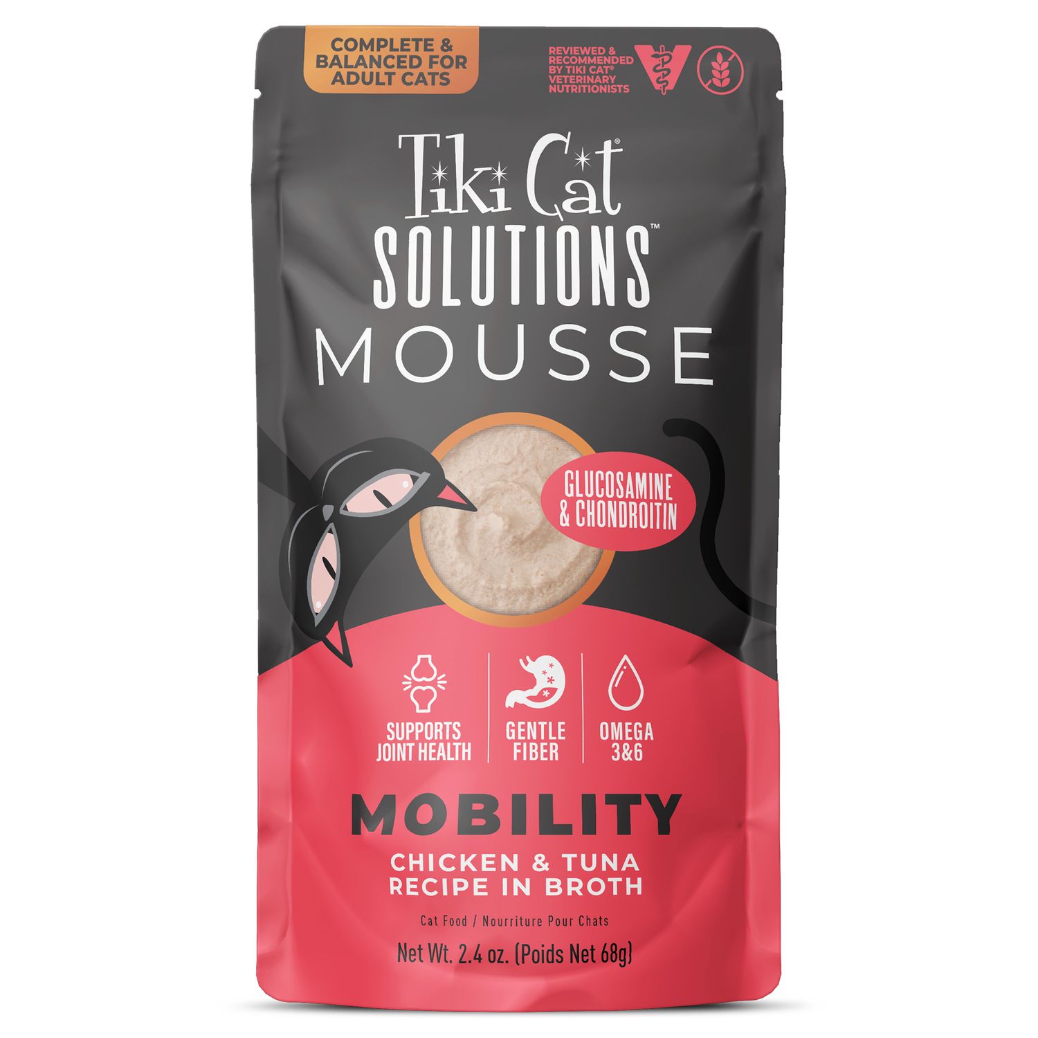 Box of Tiki Cat Solutions Mousse Mobility Chicken Tuna 2.4oz