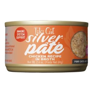 Tiki Cat Silver Senior Pate Chicken 2.4oz single