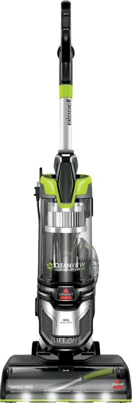 BISSELL 3059 Upright Vacuum cleaner in red and black with ergonomic handle and power cord