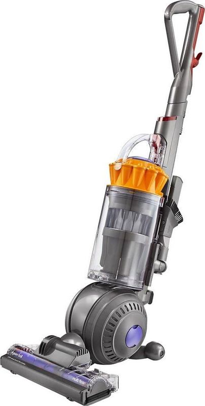 Angled side view of Dyson Ball Multi Floor Vacuum showcasing ball base and sleek upright design