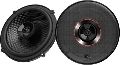 Pair of JBL Club 6.5-inch 2-way premium car speakers with black cone and silver accents.