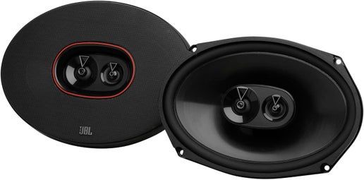 Pair of JBL Club 6x9-inch 3-way car speakers with black cones.