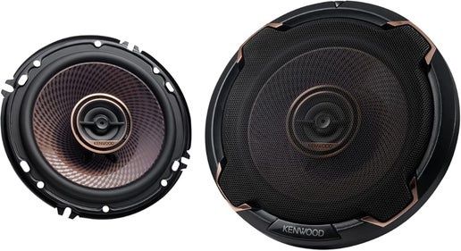 Kenwood KFC-691 6&quot; x 9&quot; 5-way car speaker showing woofer cone and multiple drivers.