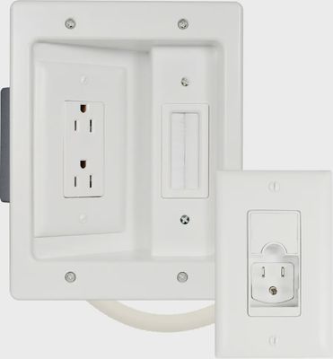 Sanus In-Wall Cable Concealer Recessed Power Kit displayed