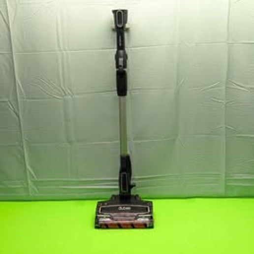 Upright tube with brush head attached, showing the Shark ION F80 vacuum in use position.