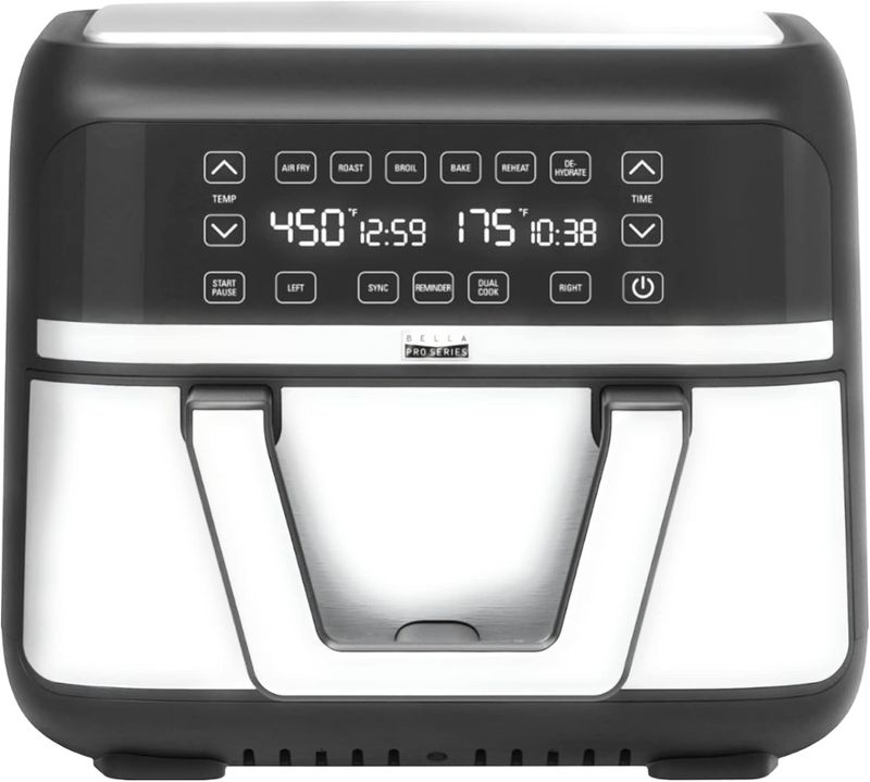 Bella Pro Series 9-qt. Digital Air Fryer with dual baskets and LED touchscreen controls