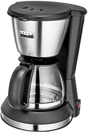 Bella Pro Series 5-Cup Coffee Maker in stainless steel with permanent filter