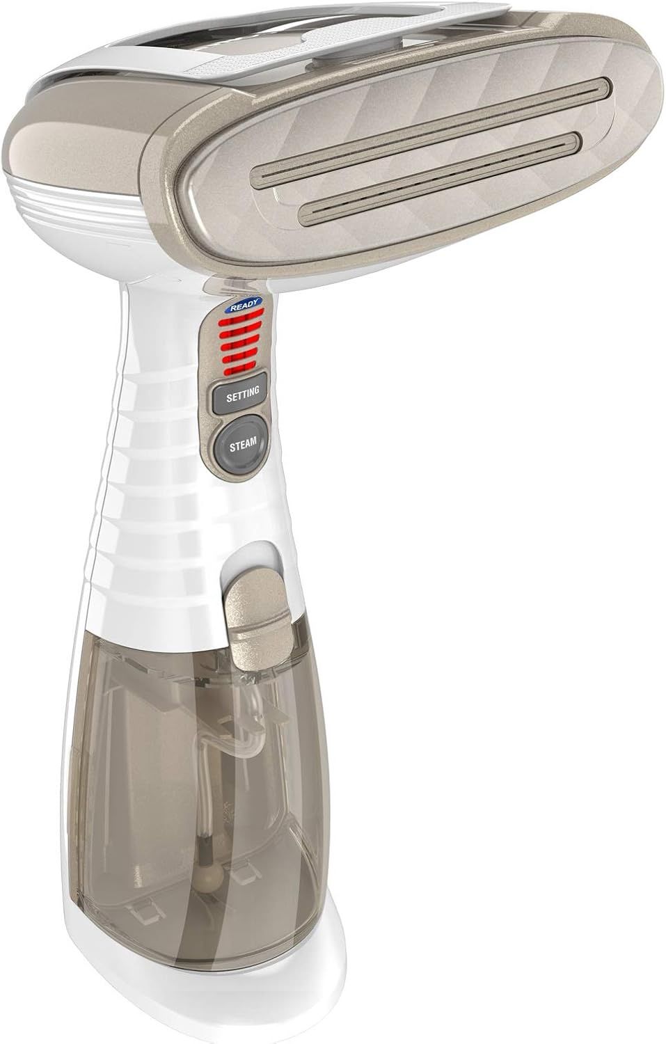 Compact Conair Handheld Garment Steamer for clothes with ergonomic handle and steam nozzle for wrinkle removal