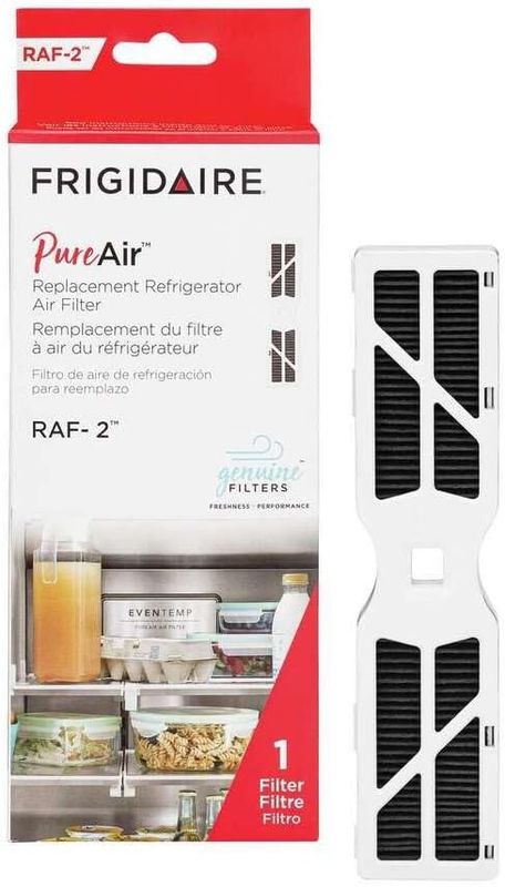 Frigidaire PureAir AF-2 air filter displayed next to its packaging box