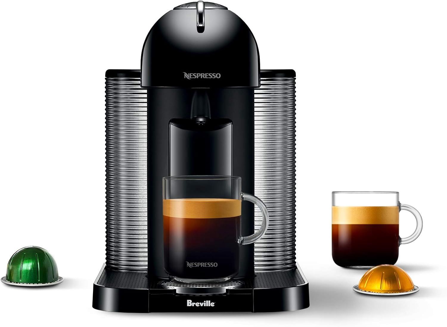 Nespresso Vertuo Coffee and Espresso Maker by Breville, designed for brewing both coffee and espresso.