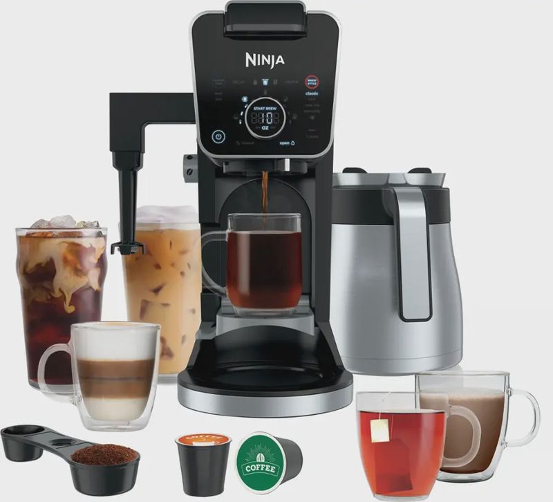Ninja DualBrew PRO 12-Cup Coffee System with Thermal Carafe, offering multiple brew sizes and styles.
