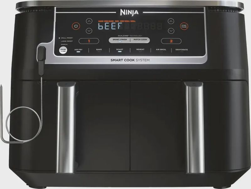 Front view - Ninja Foodi 6-in-1 10-qt. XL 2-Basket Air Fryer with DualZone Technology