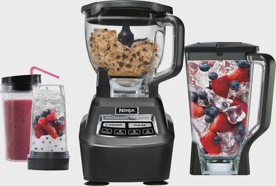 Wide mixing bowl attachment for the Ninja Mega Kitchen System.