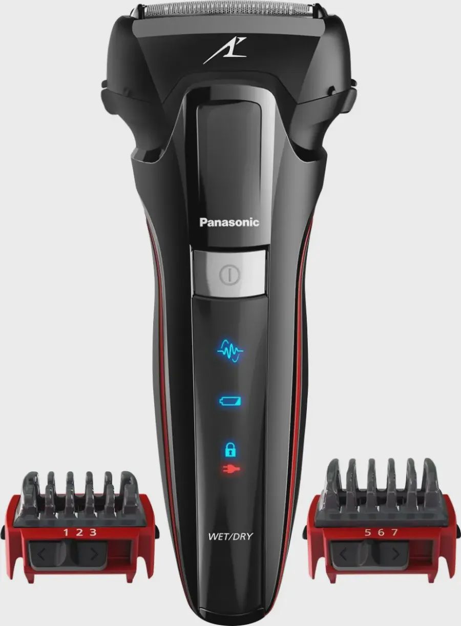 Panasonic Arc3 Wet/Dry Electric Shaver showcasing its sleek design and ergonomic handle.