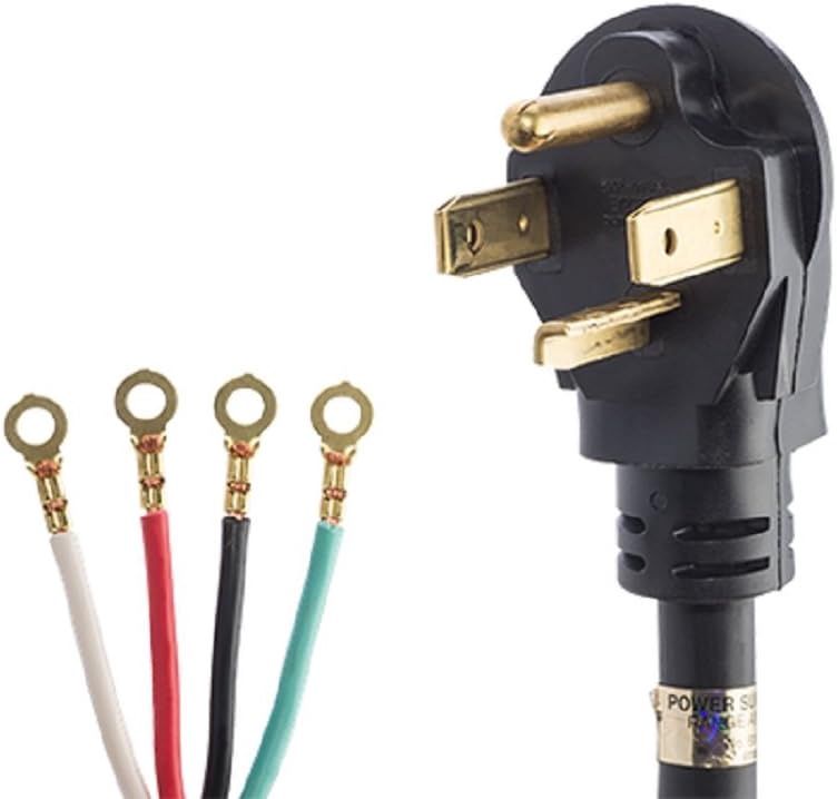 Smart Choice 6-foot 30-amp 3-prong dryer cord with molded plug ends.