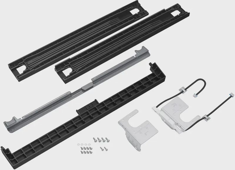 Samsung Bespoke Stacking and MultiControl Combo Kit components laid out.