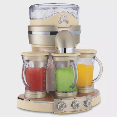 Front view of Margaritaville Tahiti Frozen Concoction Maker showing control panel and spout.