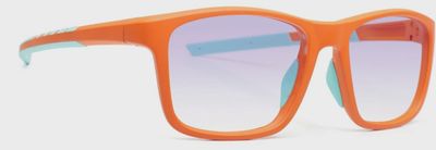 Diagonal view of Wavebalance Tempest-Elite Series Gaming Glasses displaying frame curvature and lens shape.