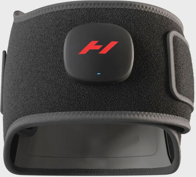 Hyperice Venom 2 Back heated massage wrap with control unit and adjustable strap.
