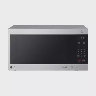 Front view of LG NeoChef 2.0 Cu. Ft. Countertop Microwave with digital display and control panel.