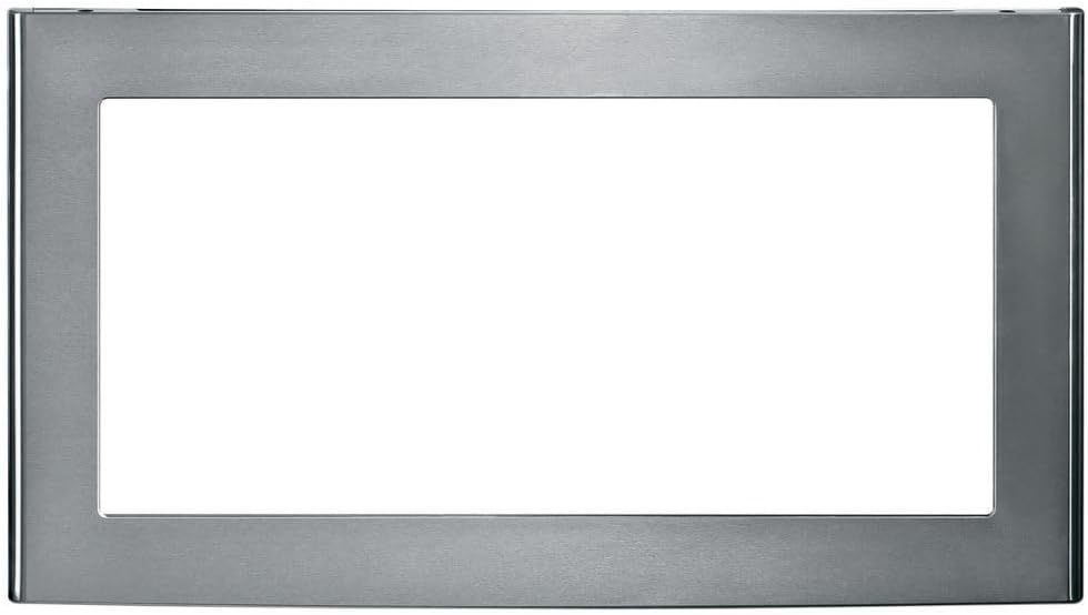 GE JX830SFSS 30-inch stainless steel built-in trim kit designed for GE countertop microwaves.
