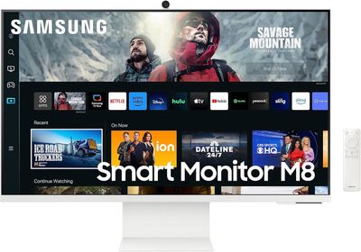 Front view of Samsung M80C 32&quot; Smart Tizen 4K UHD Monitor