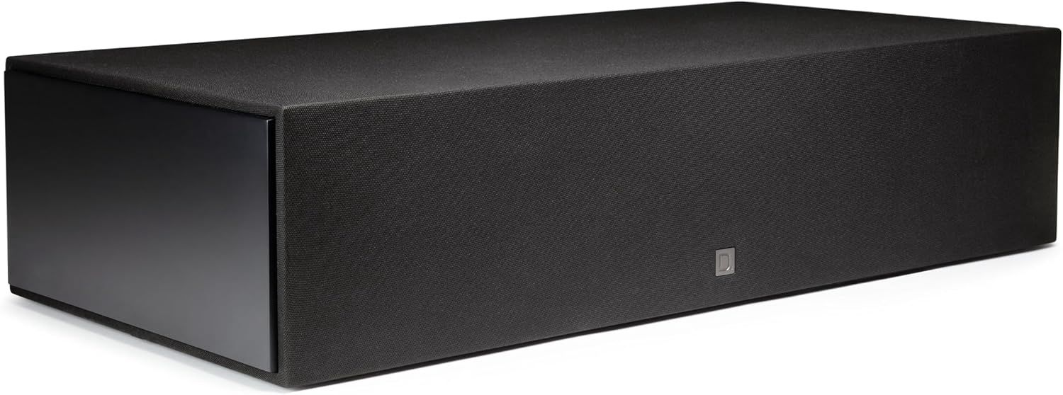 Definitive Technology DM30 center speaker in black with dual midrange drivers and central tweeter