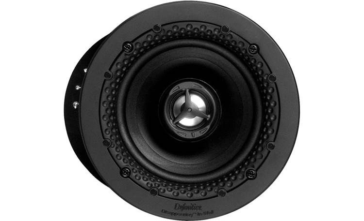 Definitive Technology DI 4.5R in‑ceiling speaker with slim white round grille flush-mounted on ceiling